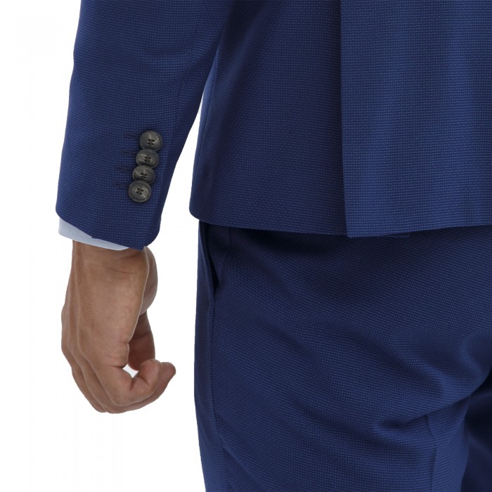 Abito doppio petto blu microfantasia