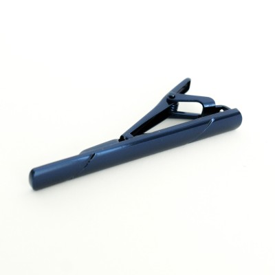 Fermacravatta in metallo - blu