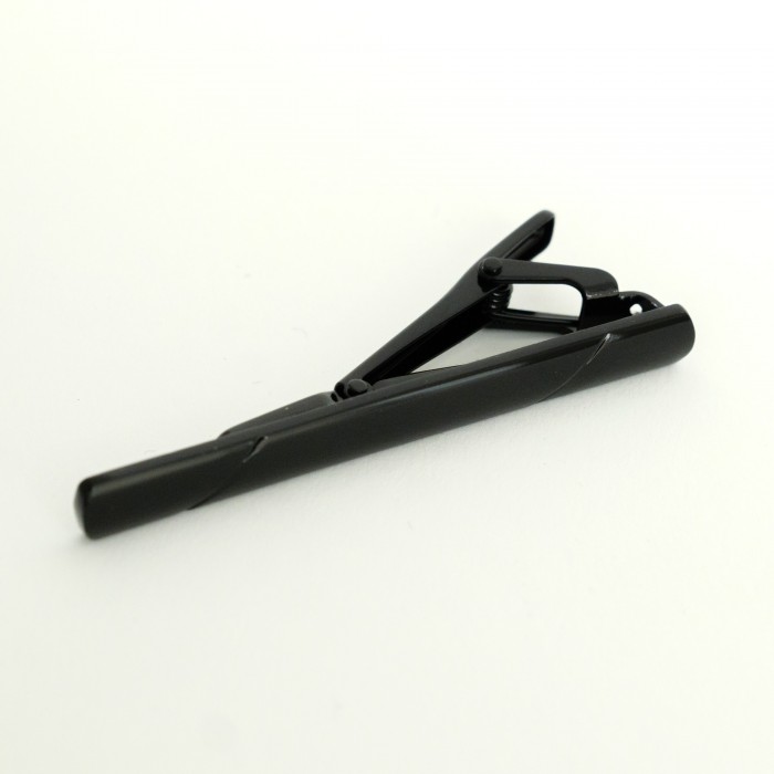 Fermacravatta in metallo nero