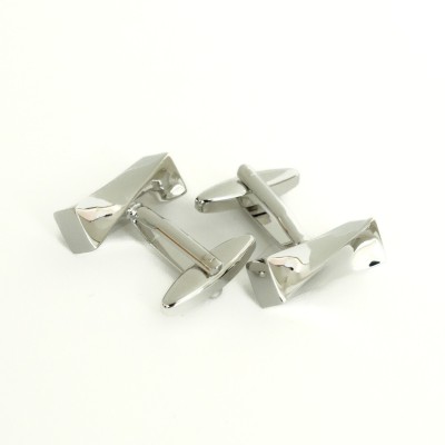 Gemelli argento rettangolare