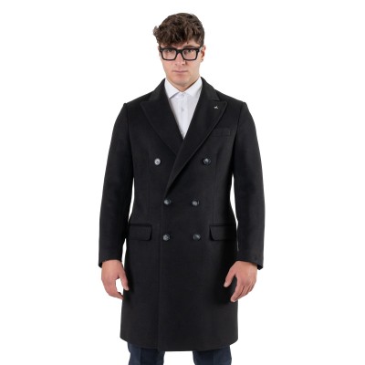 Cappotto doppiopetto nero...