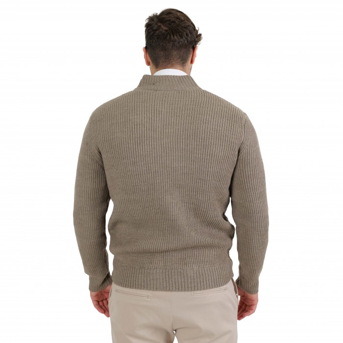 Maglia trapuntata - Cammello