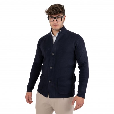 Cardigan blazer 3 bottoni - Blu 2