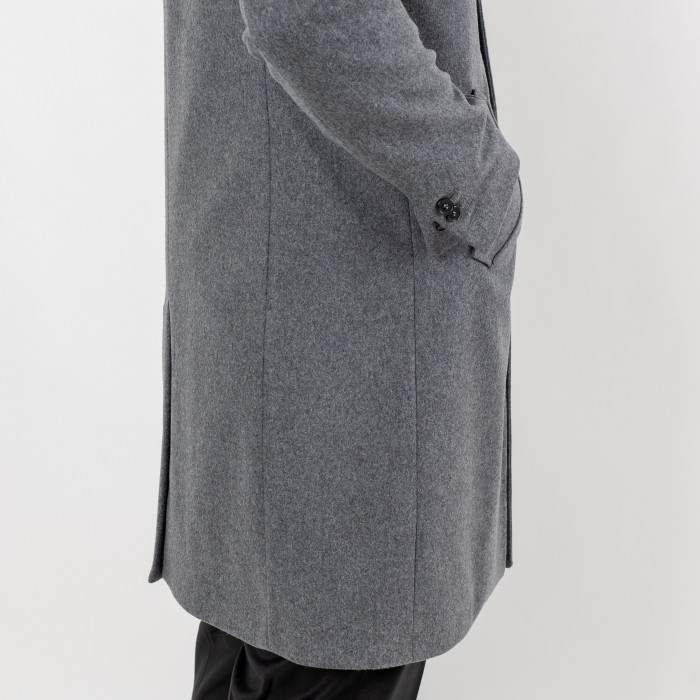 Cappotto in lana e cashmere grigio