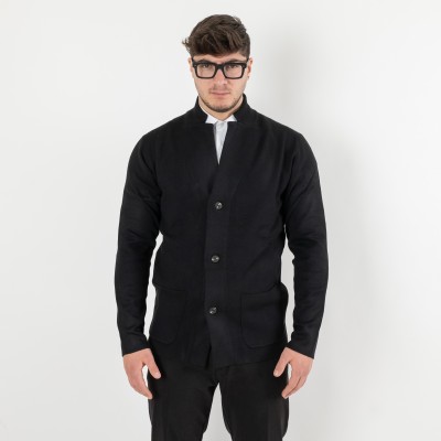 Cardigan blazer 3 bottoni - Nero