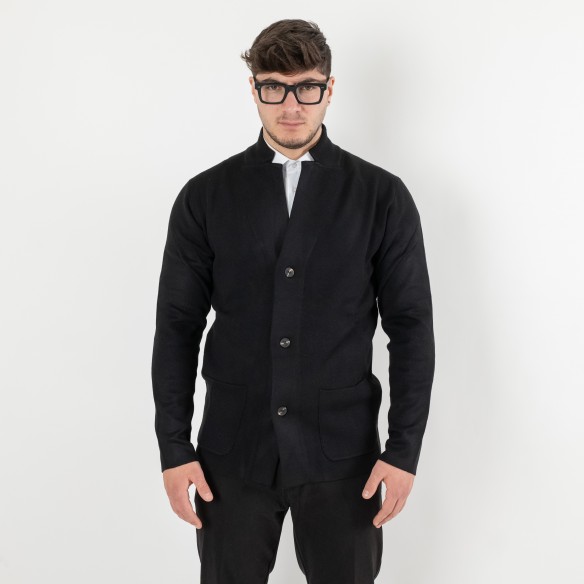 Cardigan blazer 3 bottoni - Nero