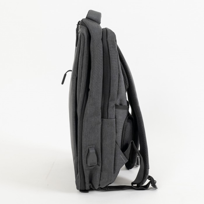 Zaino in tessuto grigio