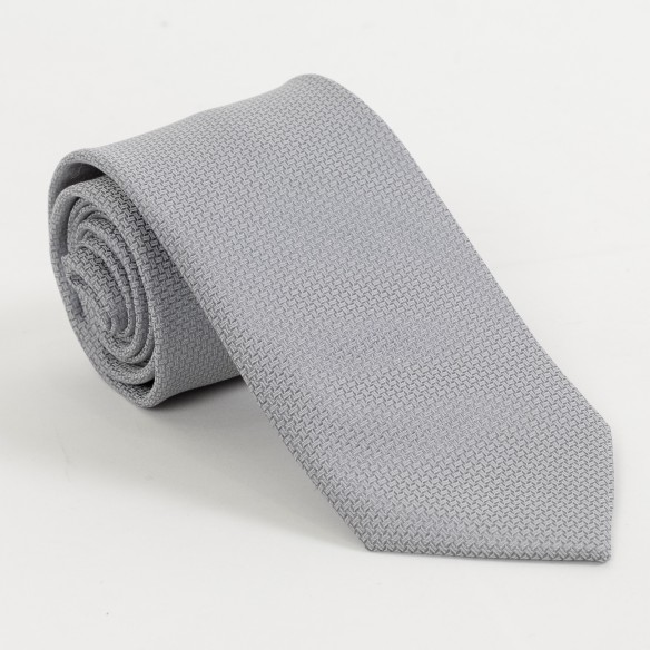 Cravatta grigio perla fantasia