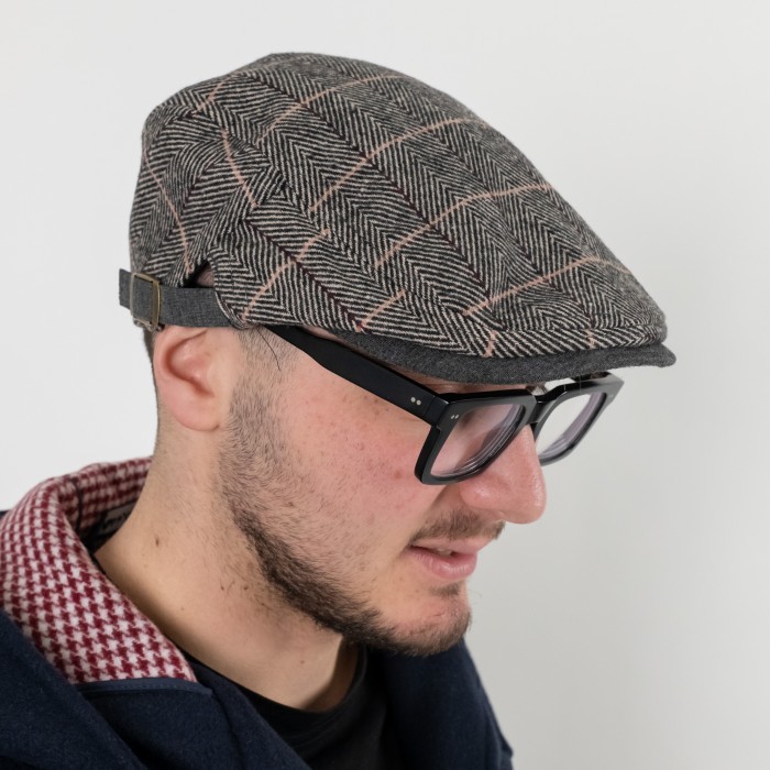 Coppola in cotone spigata marrone