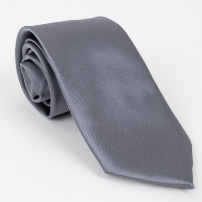Cravatta tinta unita grigio...