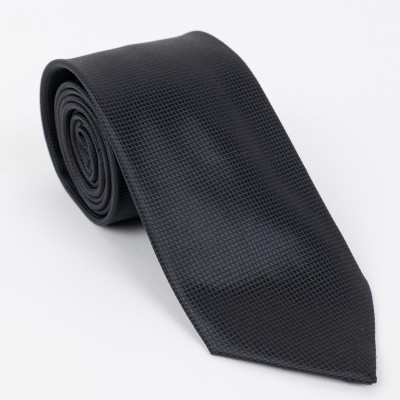 Cravatta microfantasia nera