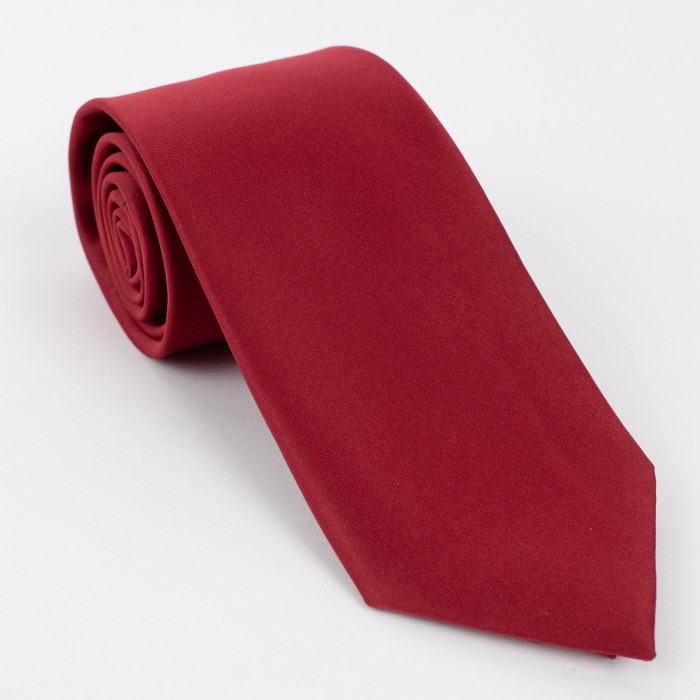 Cravatta tinta unita bordeaux