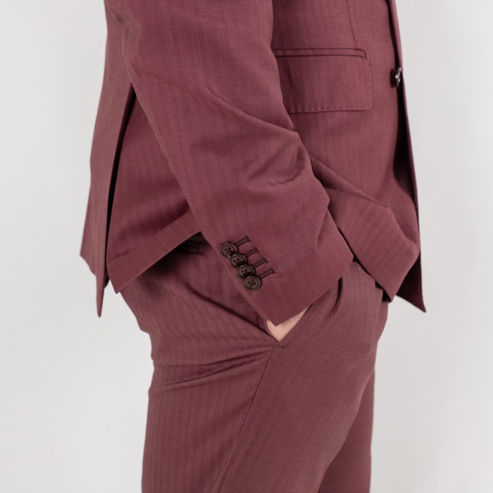 Abito doppio petto - spigato bordeaux