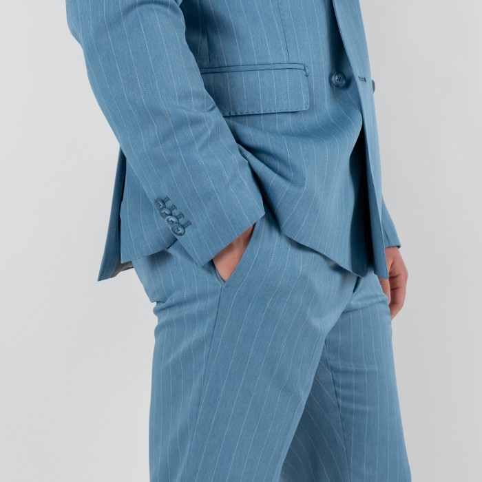 Abito doppio petto a lancia gessato...