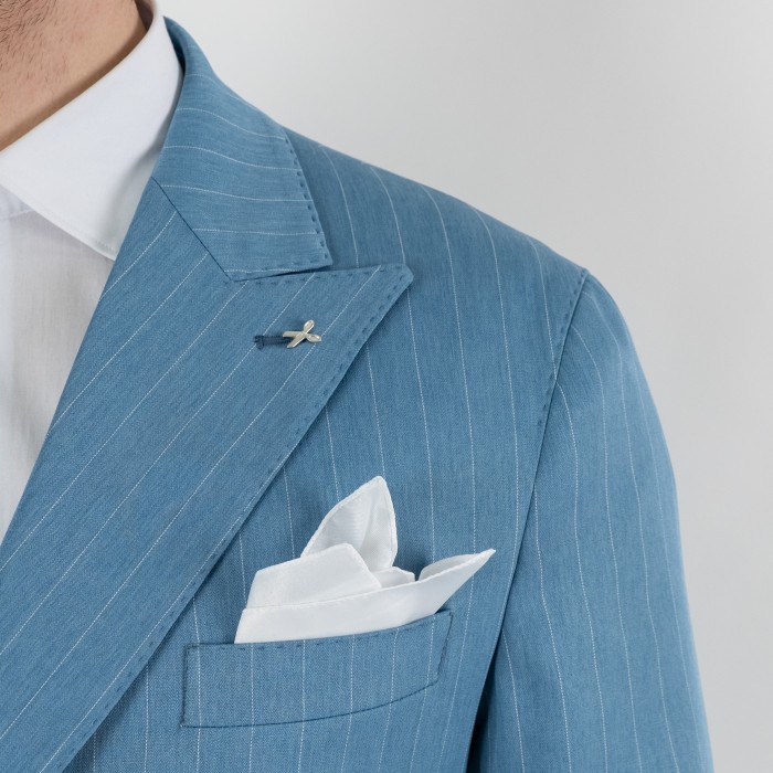 Abito doppio petto a lancia gessato...