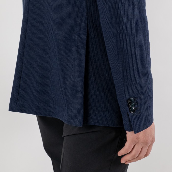 Giacca blu nido d'ape