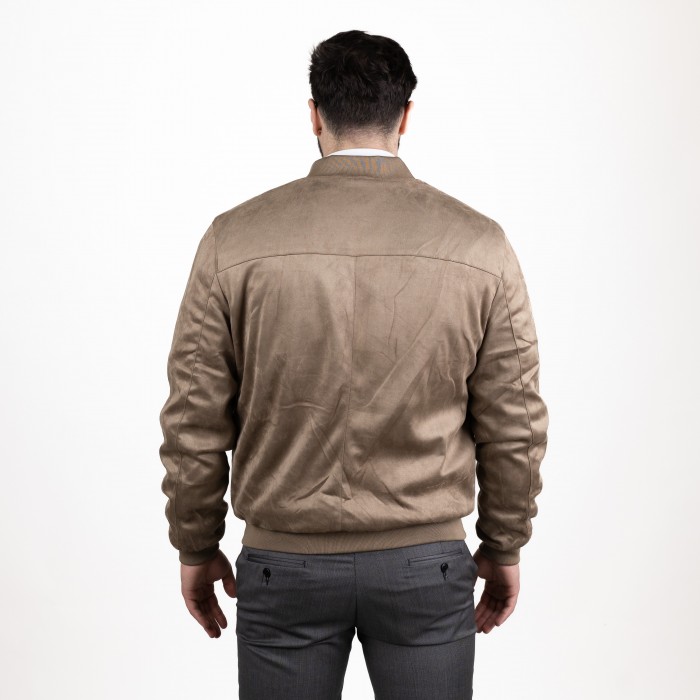 Bomber in alcantara - Beige