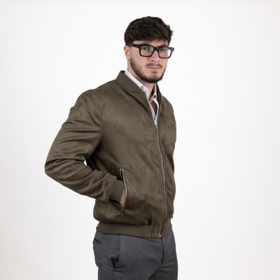 Bomber in alcantara - Verde 2