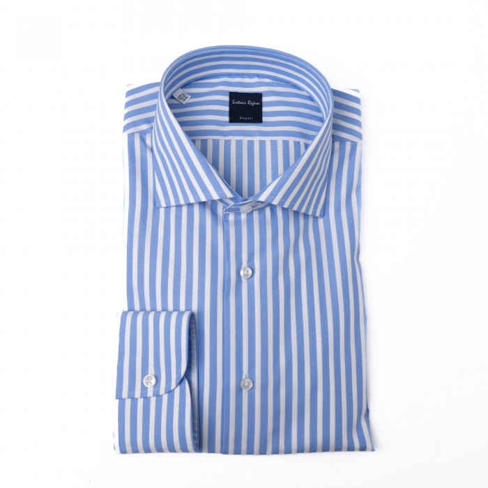 Camicia righe bianco celeste