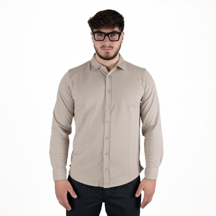 Polo camicia - Beige