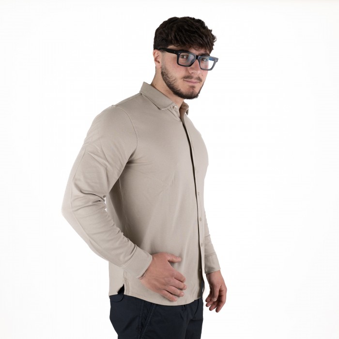 Polo camicia - Beige