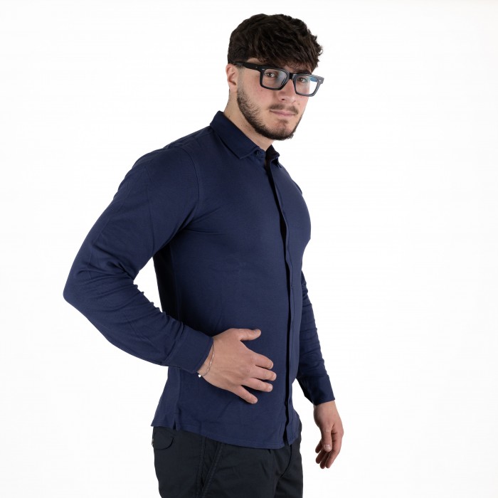 Polo camicia - Blu