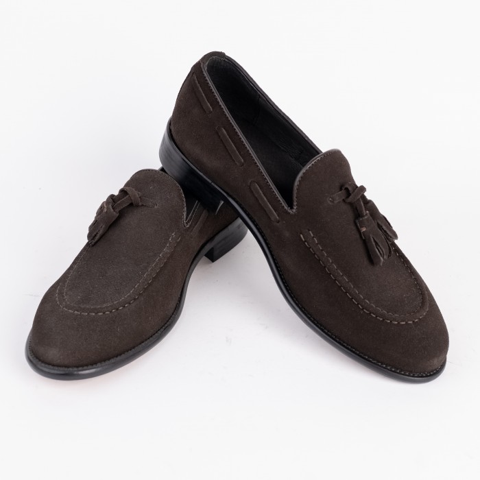 Mocassino in Camoscio e fondo in...