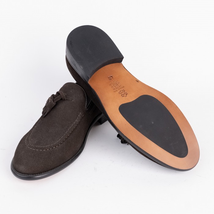 Mocassino in Camoscio e fondo in...