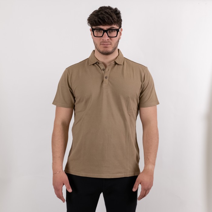Polo 3 bottoni - Cammello