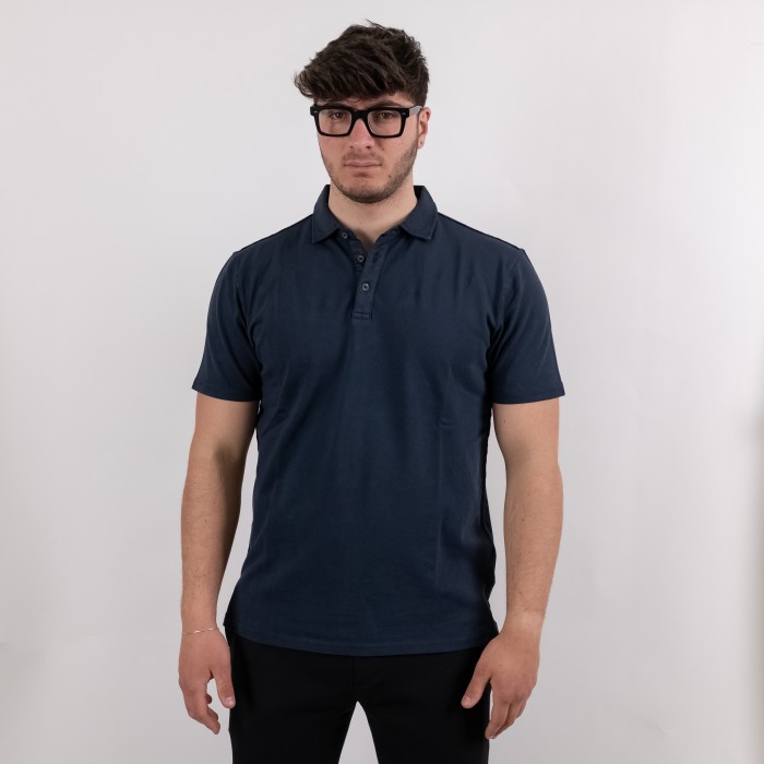 Polo 3 bottoni - Blu