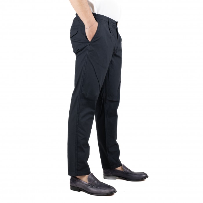 Pantalone elastico una pince - Blu