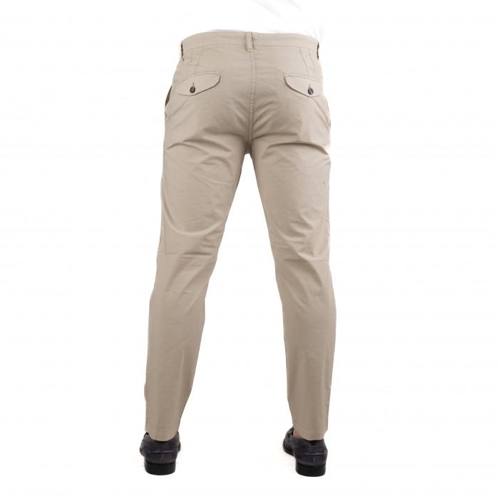 Pantalone elastico una pince - Beige