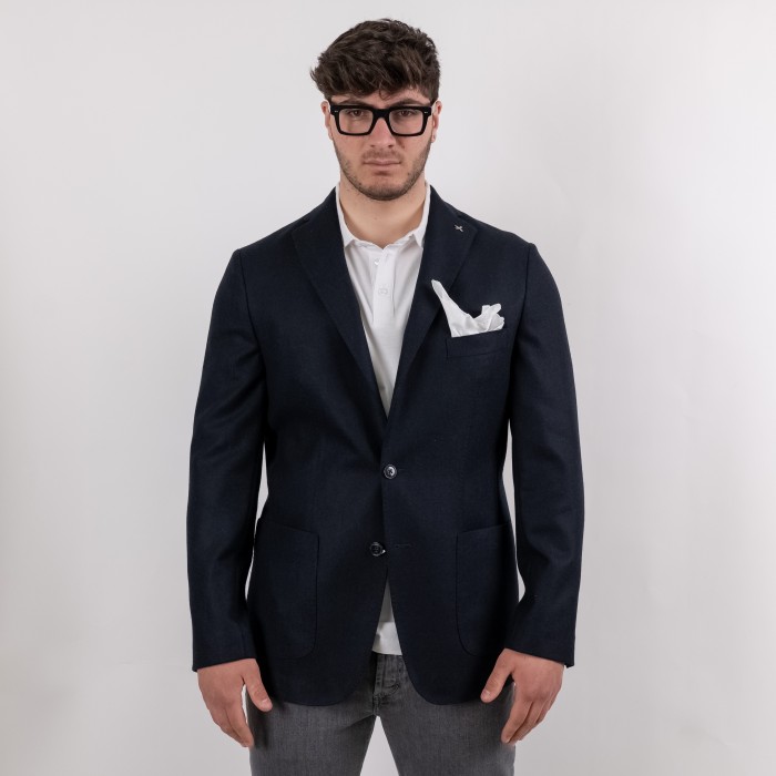 Giacca monopetto blu