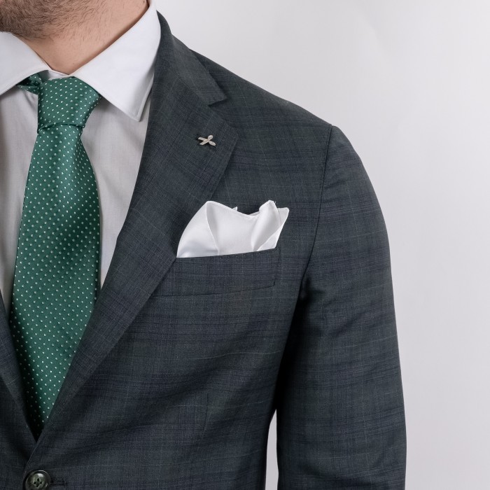 Abito monopetto - check verde