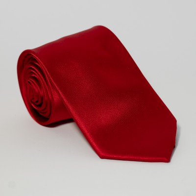 Cravatta tinta unita rossa