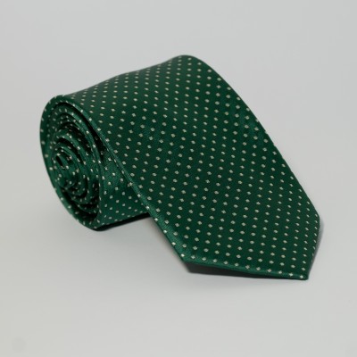 Cravatta verde a pois