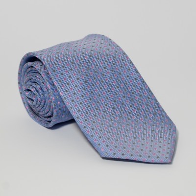 Cravatta a pois celeste