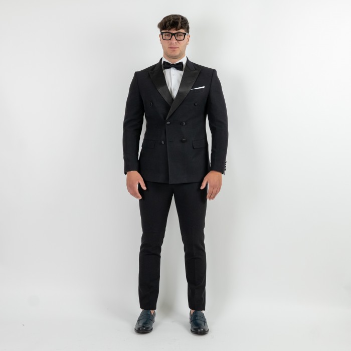 Smoking doppio petto - nero