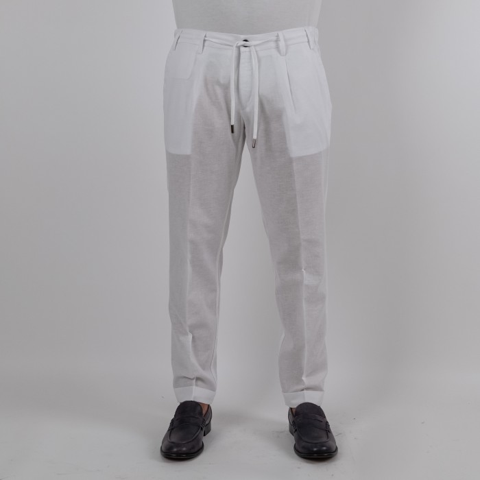 Pantalone in puro lino - Bianco