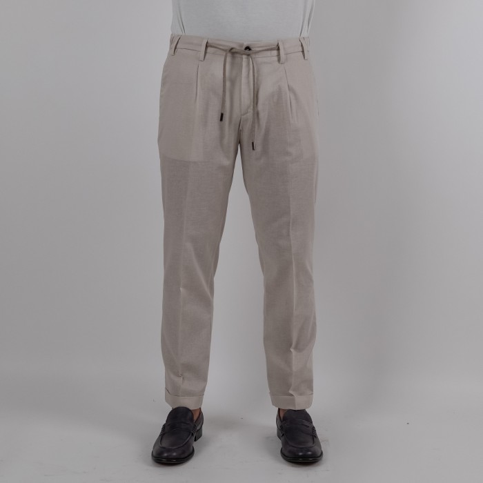 Pantalone in puro lino - Beige