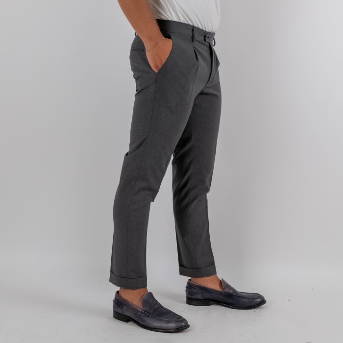 Pantalone una pince - Grigio