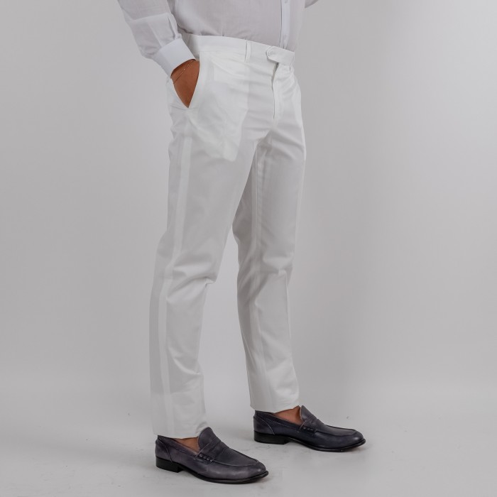 Pantalone puro cotone - Bianco
