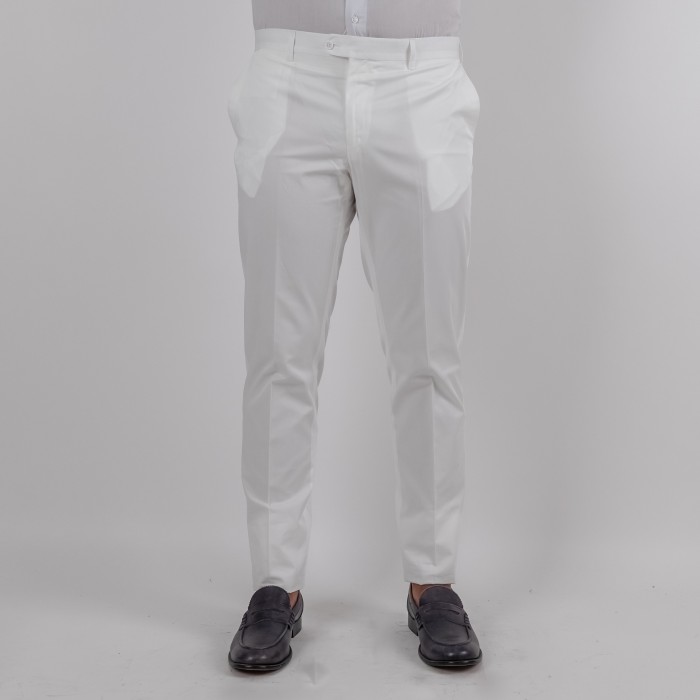 Pantalone puro cotone - Bianco
