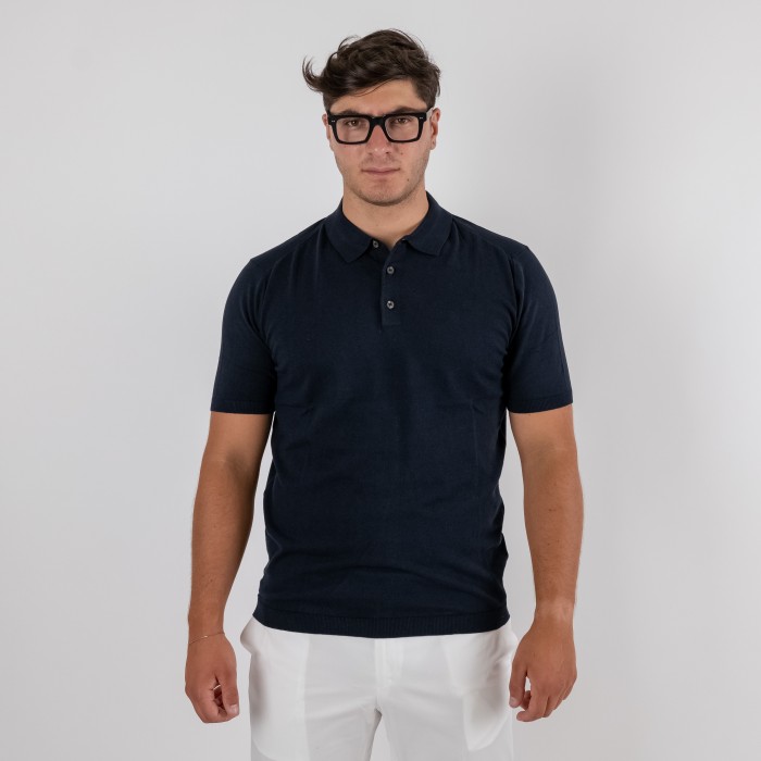 Polo puro cotone - Blu
