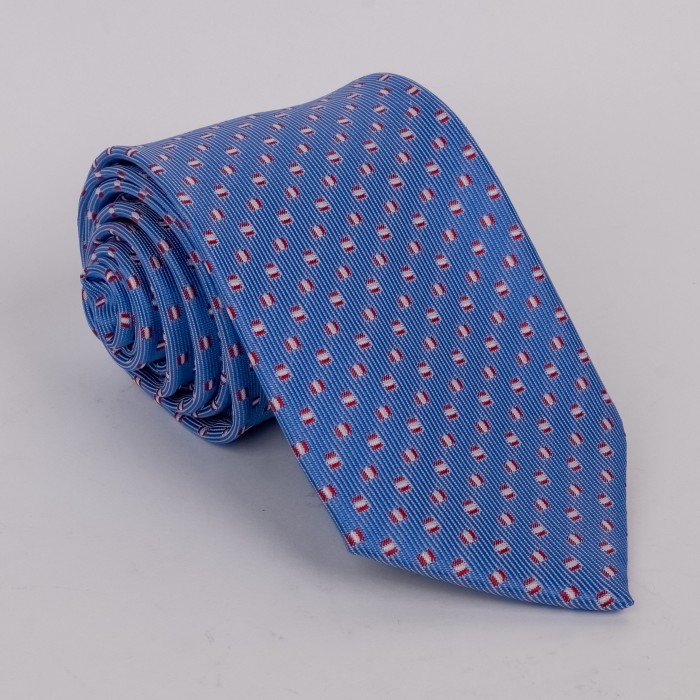 Cravatta azzurra fantasia