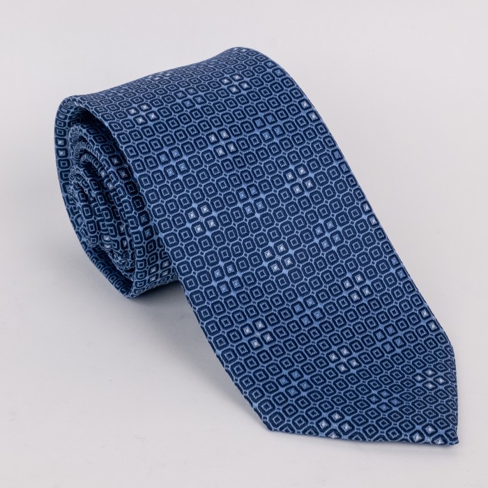 Cravatta blu fantasia