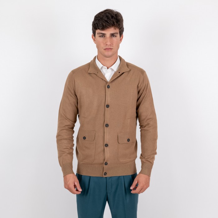 Cardigan manica lunga - Beige