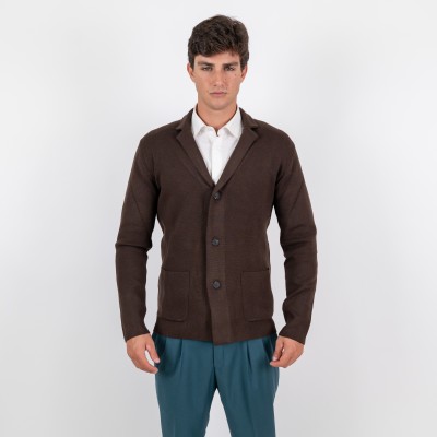 Cardigan blazer 3 bottoni - Moro