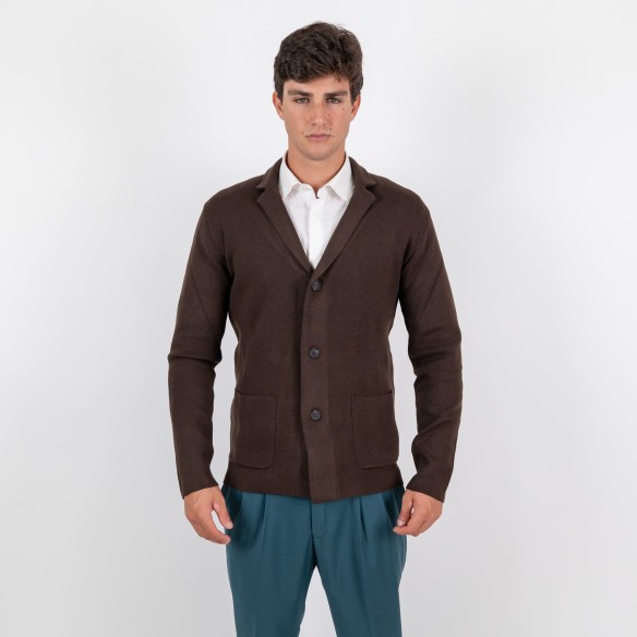 Cardigan blazer 3 bottoni - Moro