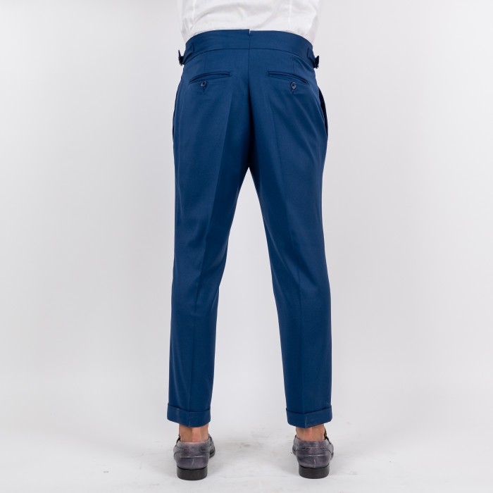 Pantalone doppia pince cintura lunga...